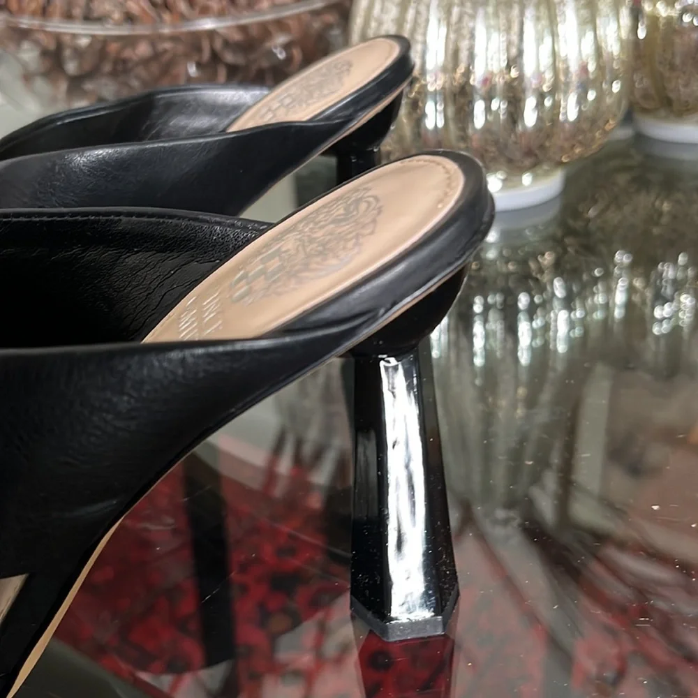 Vince Camuto black mule slides sandals shoes size 7